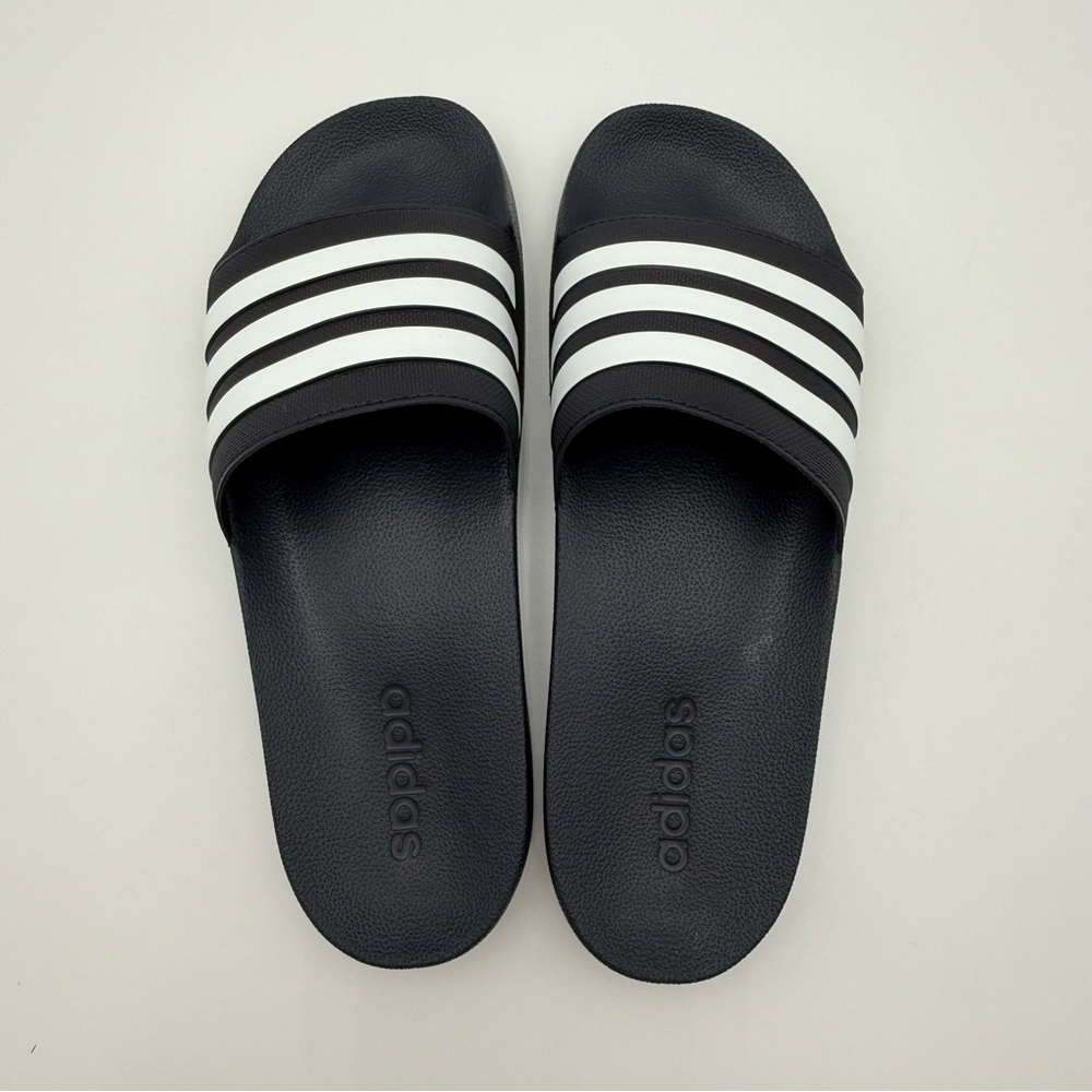Adidas Adilette Shower Slide Men's Navy White New with Box GZ5920 - Picture 5 of 12